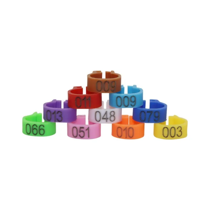 10Pcs Digital Bird Foot Ring Set - Inner Diameter 8mm Pigeon Leg Poultry Dove Parrot Clip Rings - Easy Bird Identification