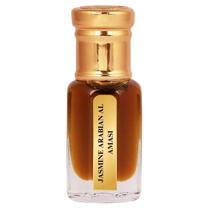 50CENTS Jasmine Arabian Al Amasi Attar Perfume Oil 3ml, Natural Fragrance Premium Luxury Alcohol-Free, Unisex Pocket Perfumes, Long Lasting, Travel Friendly, Roll on Attars for Men & Women (FROM INDIA)