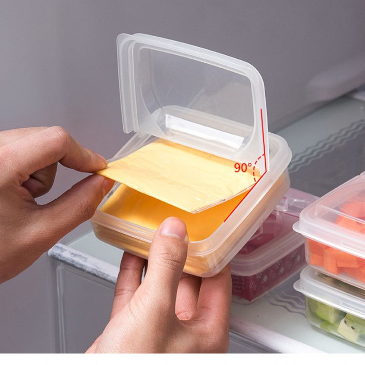 2PCS%20Cheese%20Slices%20Storage%20Box%20Flip-top%20Food%20Crisper%20Fruit%20Vegetable%20Fresh-keeping%20Organizer%20Box%20Cheese%20Container%20Storage%20Box%20-%20Image%203