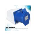 Industrial Plug 32 Amp 3 Pin Waterproof industrial plug and industrial concealed mount socket. 