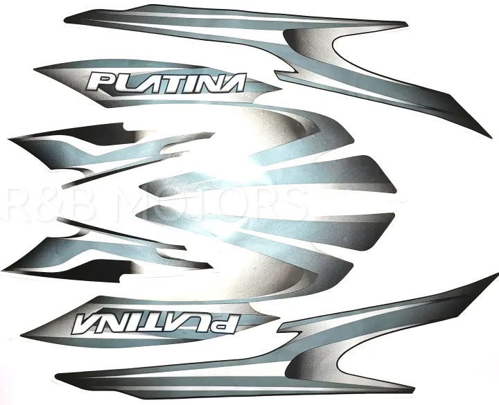 Bajaj Platina 100 N M Black Bike grey Sticker Full Kit Daraz.lk