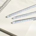 Panda Online 1PCS Transparent Triangle Ruler Cute 15cm Paint Drawing Measuring Ruler For Artists Designers Student Stationery. 