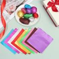 100 pcs Candy Color Gilded Wedding Party Supplies Decoration Tin Food Candy Chocolate Package Paper Wrapping Paper Aluminum Foil. 