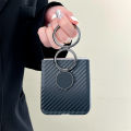 HOCE Carbon Fiber Pattern Ring Holder Phone Case for Samsung Galaxy ZFlip 5 ZFlip 4 ZFlip 3 Cases with Ring Bracket Shockproof Hard Cover. 