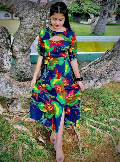 Ladies Frocks Casual Printed Long Frock Stylish Fashionable Women New Fashion Daraz.lk