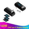 140W Digital Display USB Type C Fast Charging Adapter 40 Gbps OTG Data Transfer Adaptador for Samsung Xiaomi Phone Laptop Tablet. 