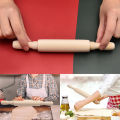 20Cm Mini Wooden Rolling Pins Solid Natural Wood Rolling Pin Fondant Dough Roller Kitchen Cooking Baking Tools Accessories Crafts 1Pcs. 