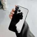 Cellular Phone Case For iPhone 15 14 13 12 11 Pro Max 6 6S 7 8 Plus X XS XR 12 13 Mini Soft Silicone Case Black Cat Staring Eye. 