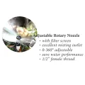 【ZOSR】1/2'' Female Misting Sprinkler Garden Lawn Water Spray Adjustable Rotary Nozzle. 