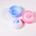Baby Powder Puff with Container Case - Pink / Blue. 