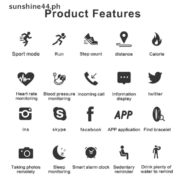sunshine44%20Smart%20Band%20Watch%20Bracelet%20Wristband%20Fitness%20Tracker%20Blood%20Pressure%20HeartRate%20M3%20PH%20-%20Image%206