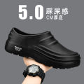 【ThinkWay】2024 Chef Shoes Mens Kitchen Shoes Plus Size 39-48 Slip Ons Waterproof Shoes- Non-slip &Oil-proof Work Safety Shoes for Cooker Outdoor Low Top Rain Shoes Fashion Thick Bottom Shoes Men. 