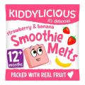 Kiddylicious Strawberry & Banana Smoothie Melts Snack 12 Months+ 6g. 