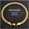 Qingwen 18k gold pawnable saudi gold original 5MM lucky charm money Catcher Bracelet For Woman Men gift. 