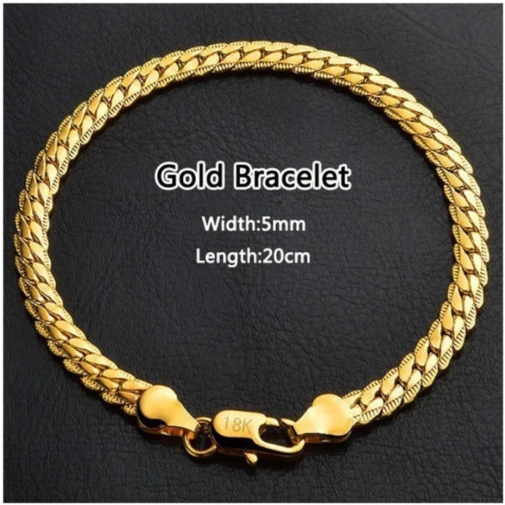 Qingwen%2018k%20gold%20pawnable%20saudi%20gold%20original%205MM%20lucky%20charm%20money%20Catcher%20Bracelet%20For%20Woman%20Men%20gift%20-%20Image%208