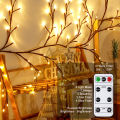 Auoyo 48/144LED Fairy Lights Decoration LED Light Holiday Fairy Willow Twig Light String DIY Branch Rattan Garland Lights For Wedding Xmas Birthday Home Party Room Decor. 