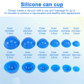 Kqueebee 12Pcs Blue Health Care Vacuum Cupping Cups Silicone Suction Cup Massage. 