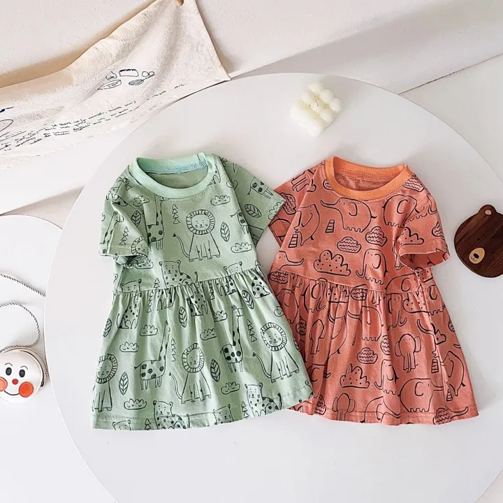 Cute%20Animal%20Summer%20Baby%20Dress%20Holiday%20Short%20Sleeve%20Kids%20Girls%20Clothing%20Casual%20-%20Image%203