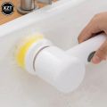 Electric Cleaning Brush Set Kitchen Bathroom Sink Bathtub Floor Toilet Tub Electric Spin Scrubber Cleaning Brush Drill Brush (Color : U Rechargeable Kitchen Dishwashing Brush Sink Cleaner Bathroom Bathtub Clean Brush Spin Scrubber Electric Cleaning Brush. 