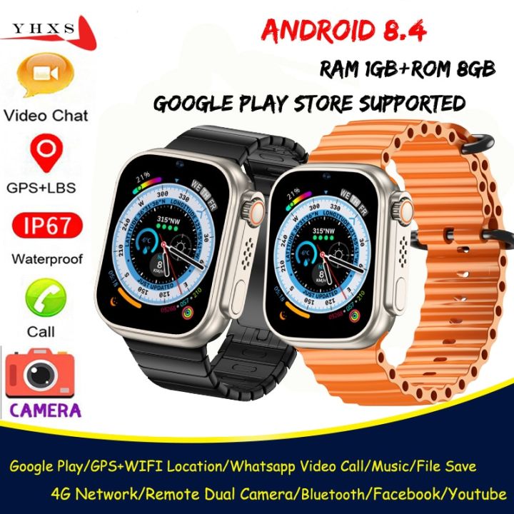 S8 Android Google Play 4G SIM Card Smart GPS WIFI Trace Location Men Child Student Smartwatch Camera Voice Video SOS Call Watch