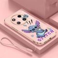 Honor X9C 5G X9C Feared Stitch Casing Soft Phone Case Monster Cartoon Square Edges Plating Cover. 