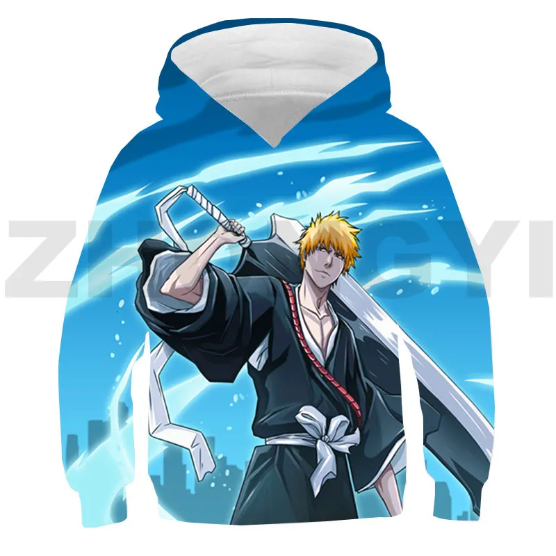 Anime 3D Print Bleach Hoodie Children Hip Hop Lounge Wear Merch