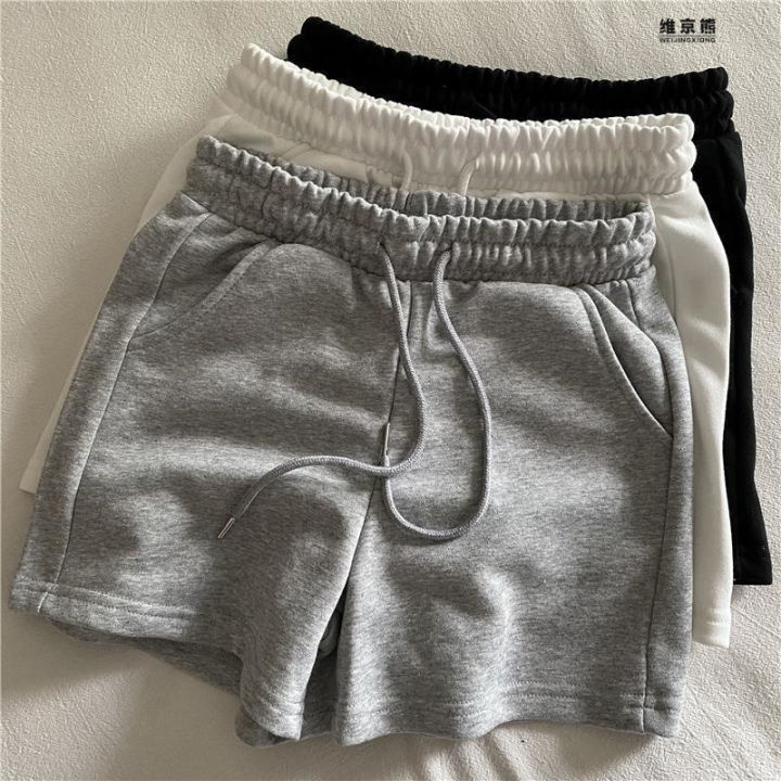 Cotton Pants with Cotton Color Sports Shorts Women's Summer Loose Leisure Slimming Outdoor Running Loungewear Pajama Shorts Wide Leg Hot Pants