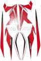 Bajaj Pulsar Rs200 White Bike Red Sticker complete set. 