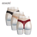 Amante Lace Thong Panty Pack (x3 Pcs). 