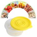 Round High Temperature Resistant Plastic Containers Set 5 Pieces/ 5 peices plastic bowl / tub set/ multicolor lid. 
