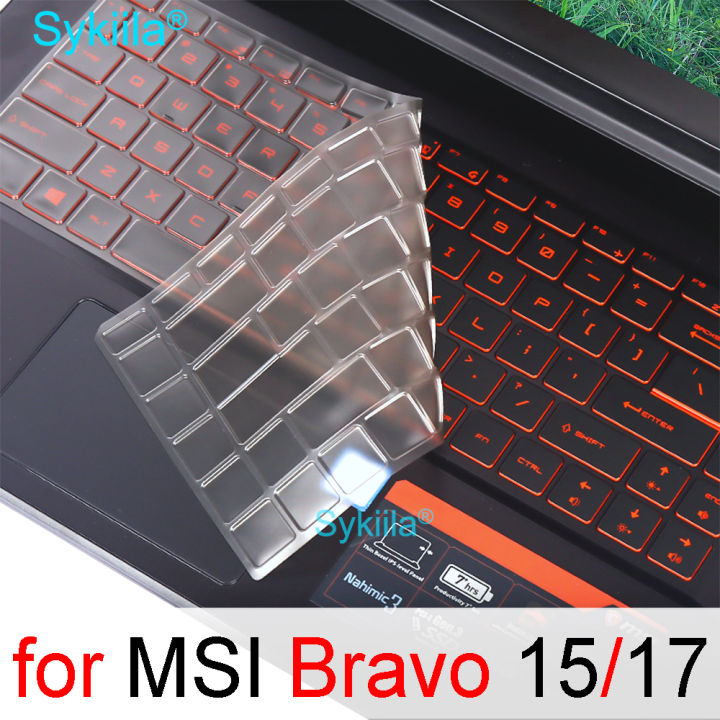 Keyboard Cover For Bravo 15 Bravo 17 A4ddr Silicone Tpu Protector Skin Case 15.6 17.3 Gaming Lap Accessories Clear Black