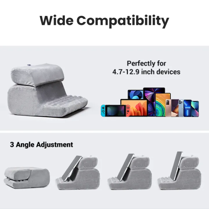 UGREEN%20Tablet%20Pillow%20Stand%20for%20Lap%20Soft%20Tablet%20Stand%20Holder%20Bed%20with%203%20Viewing%20Angles%20Adjustable%20Pillow%20Holder%20for%20iPad%20Pro%209.7,%2010.5,%2011,%2012.9%20Air%20Mini%205%204%203%202%20E-Reader%20-%20Image%207