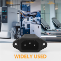 IEC 320 C14 Male Plug 3 Pins PCB Panel Inlet Socket Connector. 