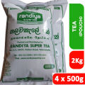 Talawakelle Tea 2Kg / Randiya Super Tea Pouch / High Grown High Quality / Ceylon Tea / 4 x 500g. 