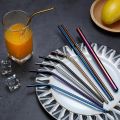 straw 304 Stainless Steel Straw Reusable Metal Drinking Straws Set Wholesale With Cleaning Brush Party Bar Accessory Eco Friendly NewParty Supplies. 