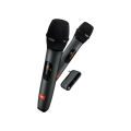 JBL Wireless Two Microphone System with Dual-Channel Receiver, Black. 