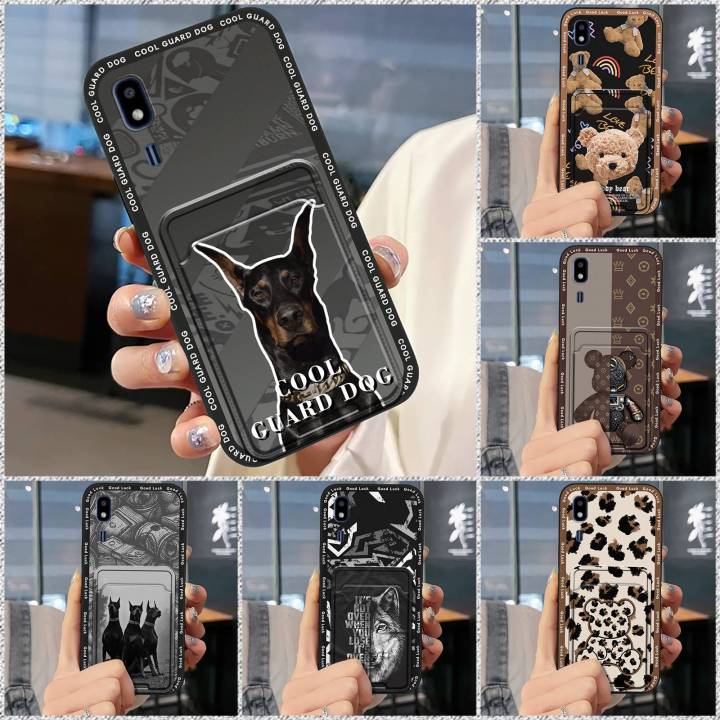 Fashion Design Anti-dust Phone Case For Samsung Galaxy A2 Core TPU Waterproof Shockproof Anti-knock Card bag Silicone