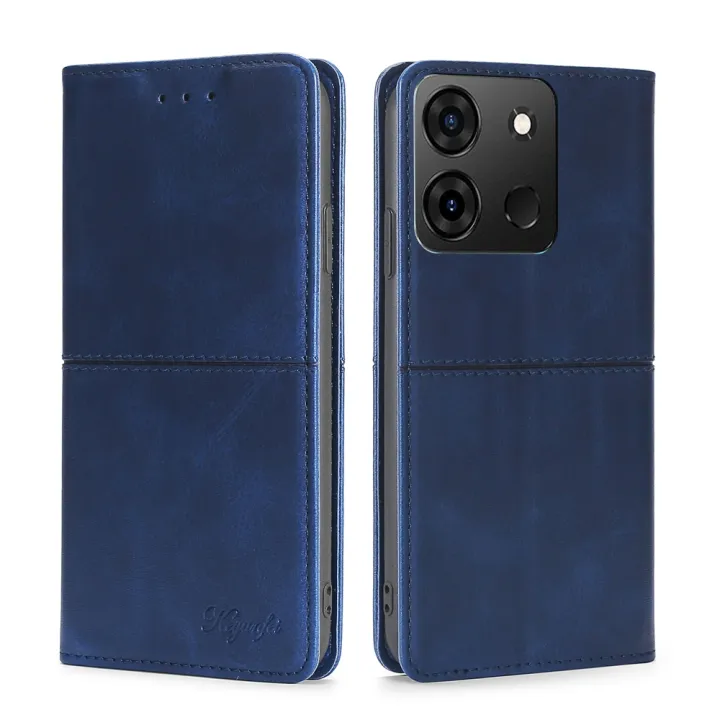 For Infinix Smart 7 Cow Texture Magnetic Horizontal Flip Leather Phone Case