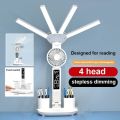 LED Desk Lamp with Fan Multifunction Table Lamp Night Light with Pen Holder Eye Protection Rechargeable Fans for Studying Lamp. 