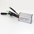 (GGBR) Electric Bicycle KT-15A Controller 36V/48V 6 Tube Squarewave SM Connector Controller with Double Head Light Wire. 