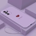 Samsung Galaxy A25 A15 5G A35 A55 5G Luxury Cute Love Heart Casing Matte Liquid Silicon Back TPU Soft Case Cover. 