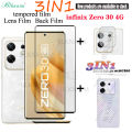 BLKNAIM (3IN1) For infinix zero 30 4G Full screen tempered film tempered glass film for infinix zero 30 4G + carbon fiber back film + lens film. 