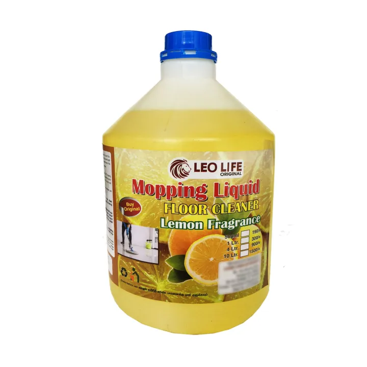4L Lemon Fragrance Mopping Liquid Surface Disinfectant, Floor Cleaner Liquid for Hospitals, Homes, Offices & Commercial Use Removes Dirt, Grime & Kills 99.9% Germs