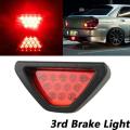 12V Car Sporty F1 Style Triangle 12 LED Rear Stop Tail Third Brake Light Lamp. 