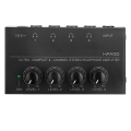 Black HA400 4-Way Monitor Headphone Amplifier Headphone Monitor Amplifier with US Plug AC100-240V. 