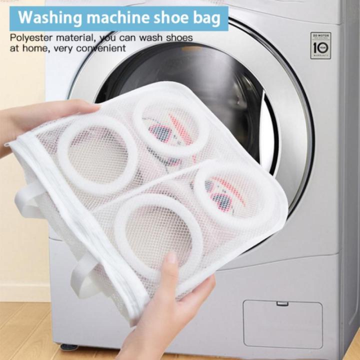 Mesh Laundry Bag Washing Machine Shoes Bag Travel Storage Bags Portable Anti-deformation Protective Clothes Organizer Dry Tools 1Pcs
