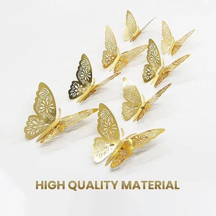 12pcs%203D%20Gold%20Butterfly%20Wall%20Stickers%20-%20Image%204