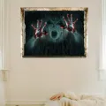 【WEJA】Creative terror effect Halloween gothic wallpaper stickers game Power Limited 3D ghost wall decor decals home decor Halloween. 