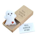 Halloween Ghost Matchboxes Mini Halloween Ghost Plush Doll Pocket Toys With Gift Cards Halloween Birthday Gifts. 