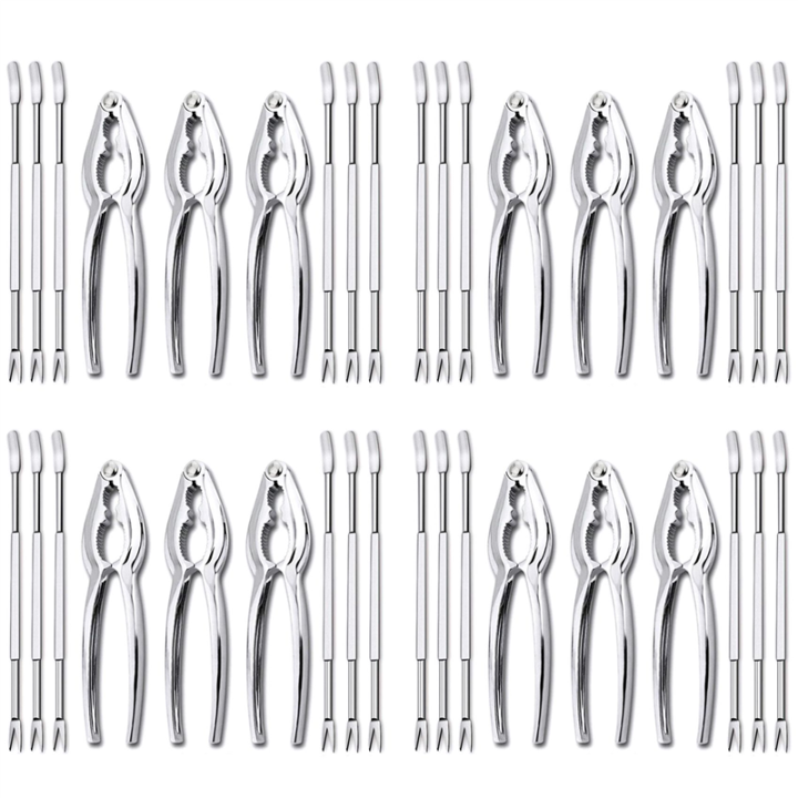 Seafood Crackers Tools Nutcrackers Set, Crab Nut Lobster Opener Shellfish Lobster Leg Sheller Kitchen Kits 36 Pack